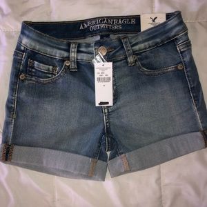 American Eagle Kids/Girls size 12 Faded Blue Shorts Brand New With Tags